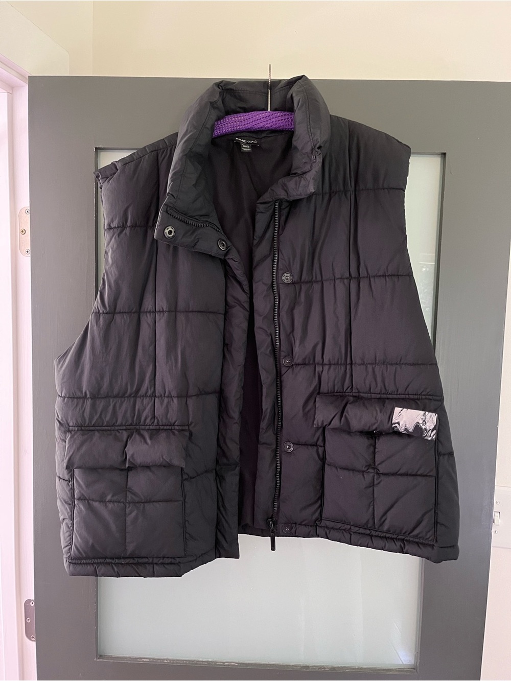 Beyond Yoga Black Quilted Puffer Vest